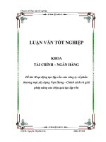 Hoạt động tạo lập vốn của công ty cổ phần thương mại xây dựng Vạn Hưng - Chính sách và giải pháp nâng cao hiệu quả tạo lập vốn