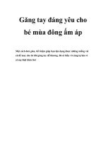 Tài liệu Găng tay đáng yêu cho bé mùa đông ấm áp docx