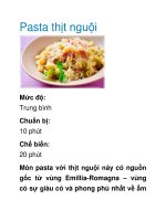 Tài liệu Pasta thịt nguội docx