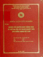 nghiên cứu nguyên nhân thành công và thất bại của các doanh nghiệp trên sàn chứng khoán việt nam