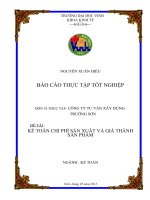 kế toán chi phí sản xuất và giá thành sản phẩm tại công ty tư vấn xây dựng trường sơn