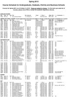 Tài liệu Spring 2013 Course Schedule for Undergraduate, Graduate, Divinity and Business Schools doc