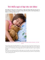 Tài liệu Trẻ thiếu ngủ có hại cho sức khỏe pptx