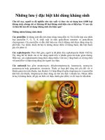 Tài liệu Những lưu ý đặc biệt khi dùng kháng sinh ppt