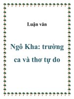 ngô kha trường ca và thơ tự do