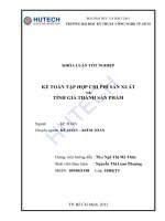 Kế toán tập hợp chi phí sản xuất & tính giá thành sản phẩm Công ty TNHH Thành Thắng