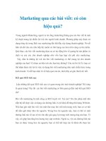 Tài liệu Marketing qua các bài viết: có còn hiệu quả? doc