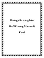 Tài liệu Hướng dẫn dùng hàm RANK trong Microsoft Excel pdf