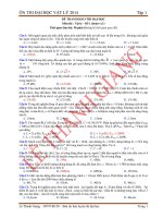 luyện thi đại học vật lý 2014 đề 1 : có giải chi tiết