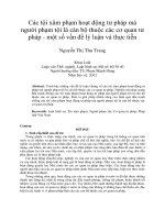 Các tội xâm phạm hoạt động tư pháp mà người phạm tội là cán bộ thuộc các cơ quan tư pháp   một số vấn đề lý luận và thực tiễn