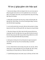 10 lưu ý giúp giảm cân hiệu quả