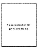 Tài liệu Vài cách phân biệt đột quỵ và cơn đau tim potx