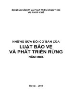 Tài liệu NHỮNG SỬA ĐỔI CƠ BẢN CỦA LUẬT BẢO VỆ VÀ PHÁT TRIỂN RỪNG NĂM 2004 potx