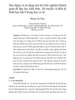 Xây dựng và sử dụng câu hỏi trắc nghiệm khách quan để dạy học kiến thức di truyền và biến dị sinh học lớp 9 trung học cơ sở