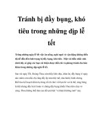 Tài liệu Tránh bị đầy bụng, khó tiêu trong những dịp lễ tết pptx