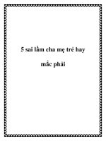 Tài liệu 5 sai lầm cha mẹ trẻ hay mắc phải pot