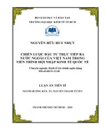 chiến lược đầu tư trực tiếp ra nước ngoài của việt nam trong tiến trình hội nhập kinh tế quốc tế