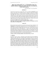 Tài liệu HIỆU QUẢ PHÂN HỮU CƠ – VI SINH BÓN CHO CÂY KHÓM TRỒNG TRÊN ĐẤT PHÈN HUYỆN TÂN PHƯỚC, TỈNH TIỀN GIANG pot