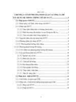 cơ sở phương pháp luận và công cụ để xây dựng hệ thống thông tin quản lý