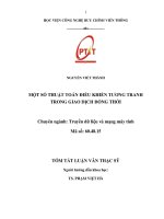 Một số thuật toán điều khiển tương tranh trong giao dịch đồng thời