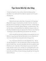 Tài liệu Tạo form liên hệ cho blog docx