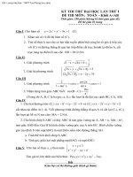 Tài liệu KỲ THI THỬ ĐẠI HỌC LẦN THỨ I ĐỀ THI MÔN: TOÁN – Khối A+AB potx