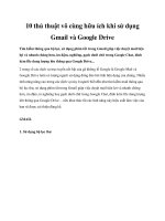 Tài liệu 10 thủ thuật vô cùng hữu ích khi sử dụng Gmail và Google Drive pptx