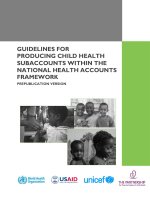 Tài liệu GUIDELINES FOR PRODUCING CHILD HEALTH SUBACCOUNTS WITHIN THE NATIONAL HEALTH ACCOUNTS FRAMEWORK pdf