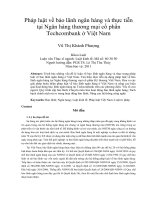 Pháp luật về bảo lãnh ngân hàng và thực tiễn tại ngân hàng thương mại cổ phần techcombank ở việt nam