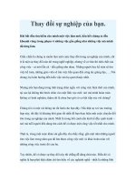 Tài liệu Thay đổi sự nghiệp của bạn. docx