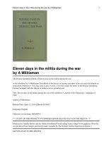 Tài liệu Eleven days in the militia during the war of the rebellion ppt