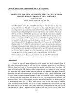Tài liệu NGHIÊN CỨU ĐẶC ĐIỂM VÀ MỐI LIÊN KẾT CỦA CÁC TÁC NHÂN TRONG CHUỖI GIÁ TRỊ SẮN Ở THỪA THIÊN HUẾ ppt