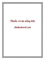 Tài liệu Thuốc và ăn uống khi cholesterol cao doc