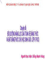 Tài liệu Chuyên đề BỒI DƯỠNG NĂNG LỰC GIẢI TOÁN VỀ ĐẲNG THỨC VÀ BẤT ĐẲNGTHỨC CHO HỌC SINH GIỎI LỚP 9 THCS docx