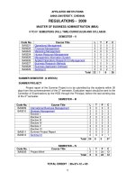 Tài liệu MASTER OF BUSINESS ADMINISTRATION (MBA) II TO IV SEMESTERS (FULL TIME) CURRICULUM AND SYLLABUS doc