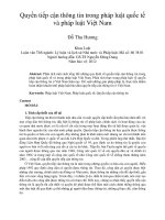 Quyền tiếp cận thông tin trong pháp luật quốc tế và pháp luật việt nam
