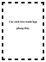 Tài liệu Các cách treo tranh hợp phong thủy ppt