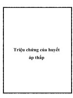 Tài liệu Triệu chứng của huyết áp thấp pdf