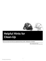 Tài liệu Helpful Hints for Clean-Up pdf