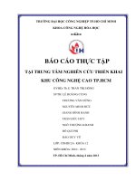 báo cáo thực tập tại trung tâm nghiên cứu triển khai khu công nghệ cao tp.hcm