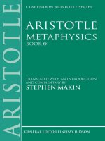 aristotle metaphysics theta translated with an introduction and commentary nov 2006