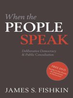 when the people speak deliberative democracy and public consultation oct 2009