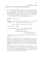 mosp 2004 solution Solutions to the Mathematics Olympiad Test 1