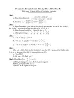 Bốn đề toán nâng cao cho HS khá, giỏi