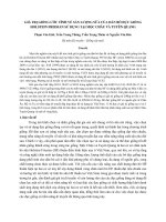 Giá trị giống ước tính về sản lượng sữa của đàn bò đực giống holstein friesian sử dụng tại mộc châu và tuyên quang