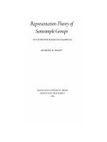 anthony w  knapp representation theory of semisimple groups, an overview based on examples  1986