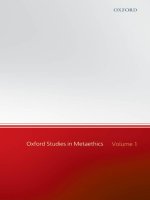 oxford studies in metaethics volume 1 jul 2006
