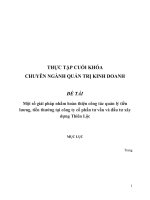một số giải pháp nhằm hoàn thiện công tác quản lý tiền lương tiền thưởng tại công ty cổ phần tư vấn và đầu tư xây dựng thiên lộc