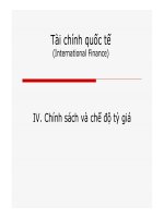 Bài giảng tài chính quốc tế chương 4 (tt)   TS  nguyễn phúc hiền