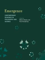 the mit press emergence contemporary readings in philosophy and science apr 2008